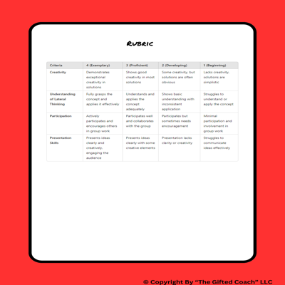 Lateral Thinking Lesson Plan
