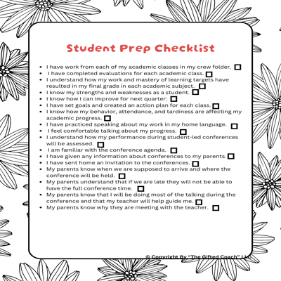 Student-Led Conference Guide & Forms