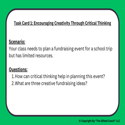 Middle School Critical Thinking Task Cards: 60 HOT Activities for Curious Minds ✨