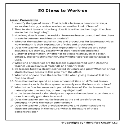 The Teacher Tune-Up: 50 Ways to Improve Your Observations ✨
