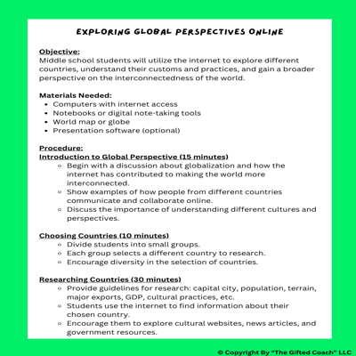 Beyond Borders: Internet & Global Thinking Lesson Plan 🌍